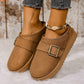 Women's Closed Toe Slip-on Snow Loafer with Fleece for Warmth