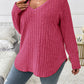 Plus Size V-Neck Long Sleeve T-Shirt