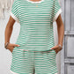 The Color-Blocked Striped Short Set