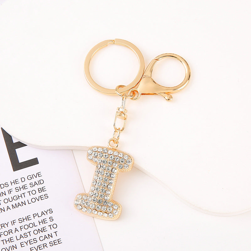 Cute Initial Letter Keychain Backpack Charms