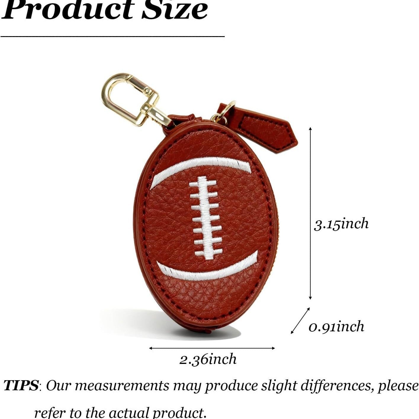 Mini Coin Purse / Football Basketball Rugby Pickleball