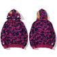Fleece Hoodie Multi-color Ape Head Coat