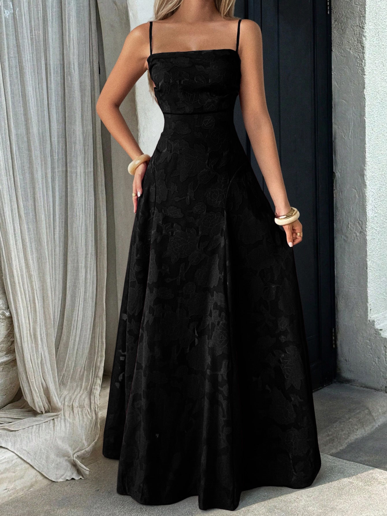 Floral Spaghetti Strap Maxi Dress