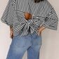 Striped Back Bow Tie T-Shirt