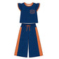 Custom Kids Top Wide Leg Pants Set Ruffle Set
