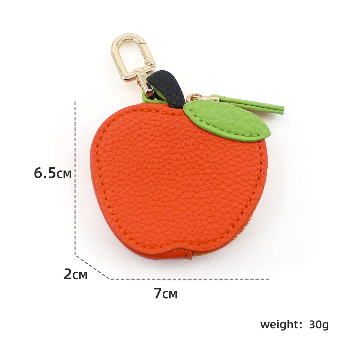 Cute Embroidered Leather Fruit-Shaped Chili Pepper Coin Purse