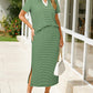 Maritime Stripe Polo and Maxi Skirt Co-Ord Set