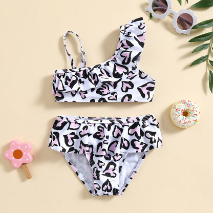 Kids Leopard Print Swimsuit Set