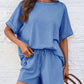 Laid-back Short Sleeve Boxy T-shirt & Short Casual Set