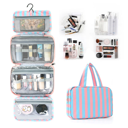 Foldable Hanging Toiletry Bag Wet & Dry Separation Cosmetic Organizer