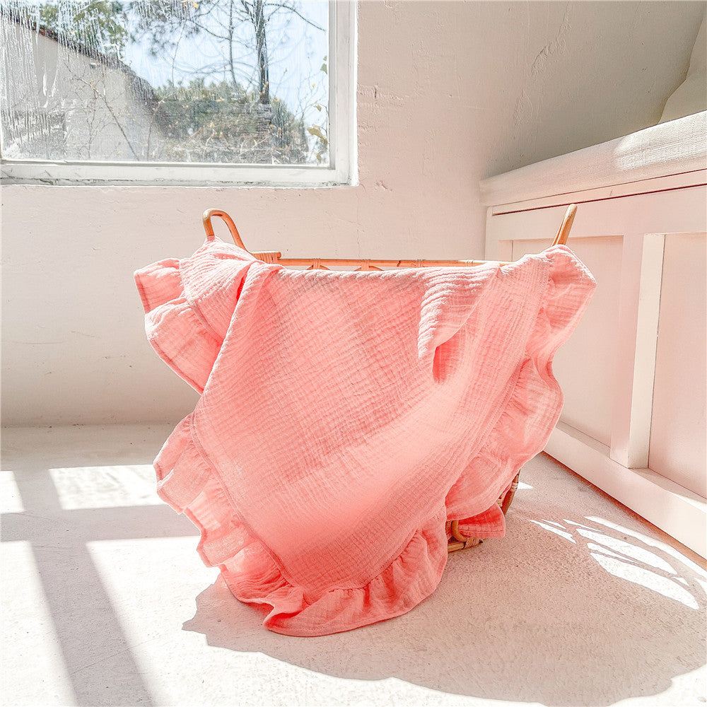 Custom Personalized Ruffle Baby Blanket