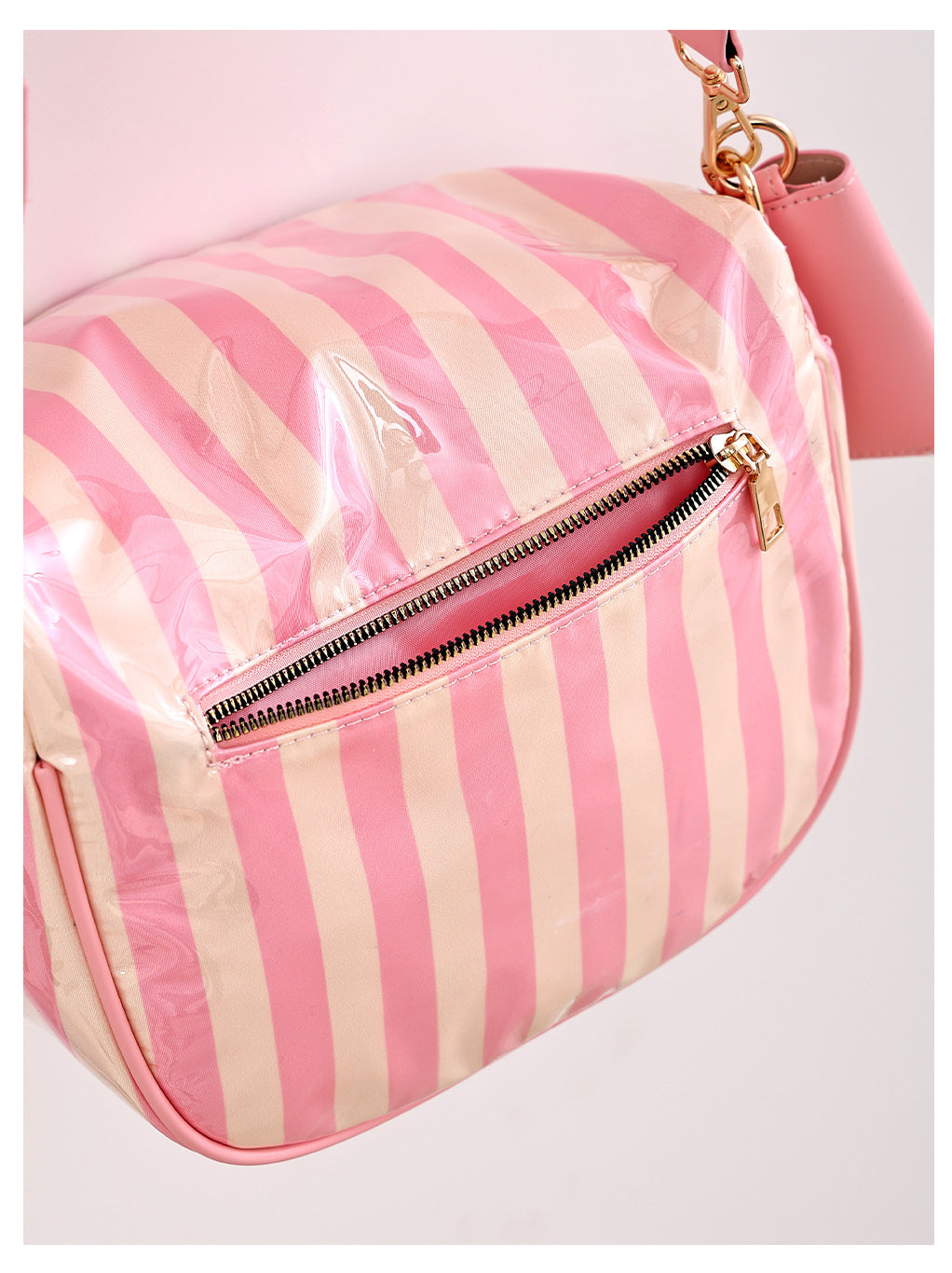 Striped Crossbody Belt Bag with Coin Pouch