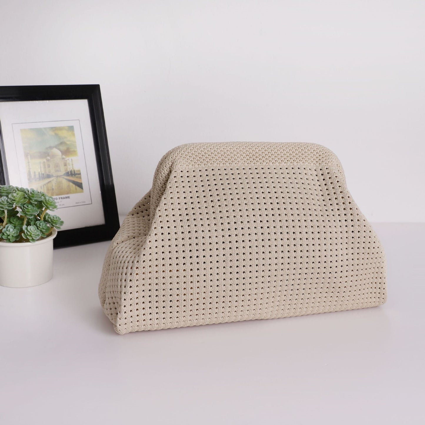 Wave Knit Clutch Bag