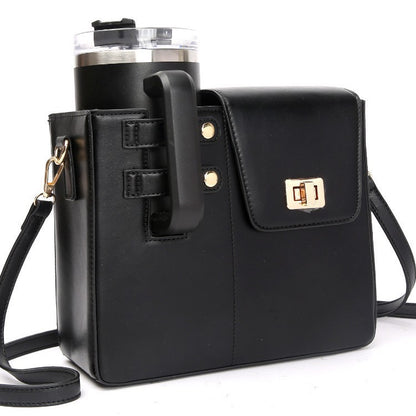 On the Go Cup Holder Purse Crossbody  Bag