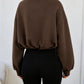 Women's Cropped Half-Zip Sweatshirt