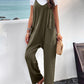 V Neck Loose Pockets Cami Jumpsuit