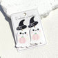 Halloween Wizard Hat Ghost Cute Acrylic Earrings