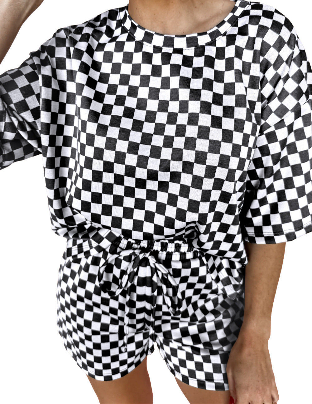 Summer Checkered Color Fashion Suit