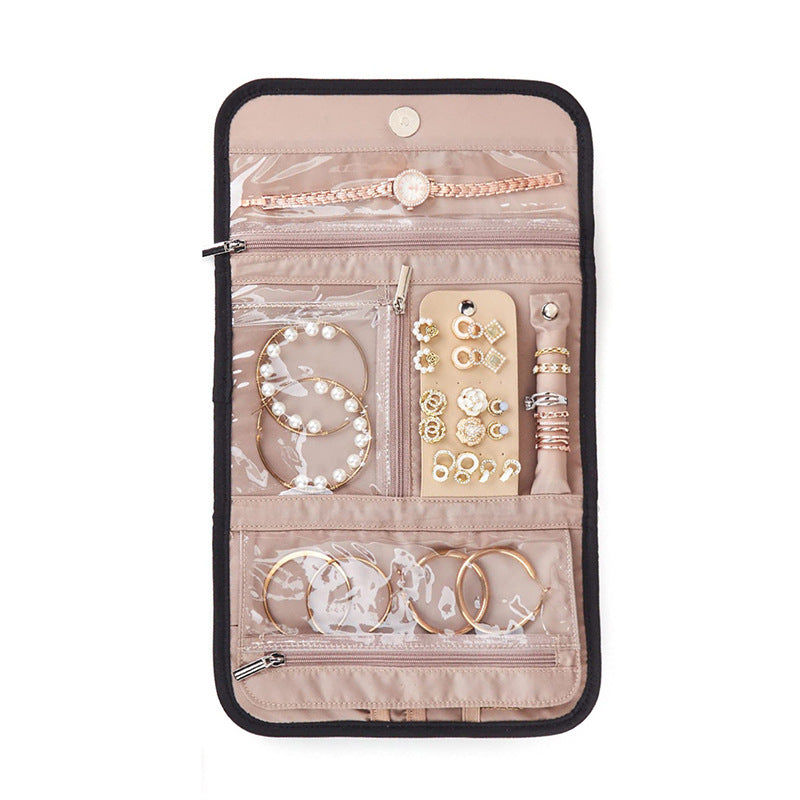 Foldable Travel Jewelry Organizer Roll