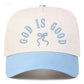 GOD IS GOOD Embroidered Bow Color Block Baseball Cap