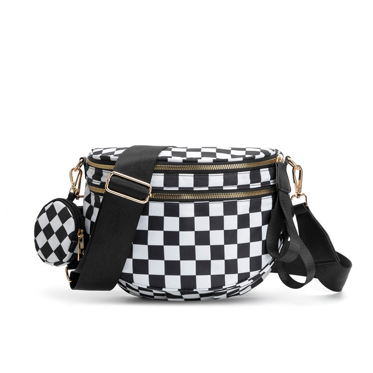 Nylon Crossbody Bags Bum Bag with Detachable Coin Pouch