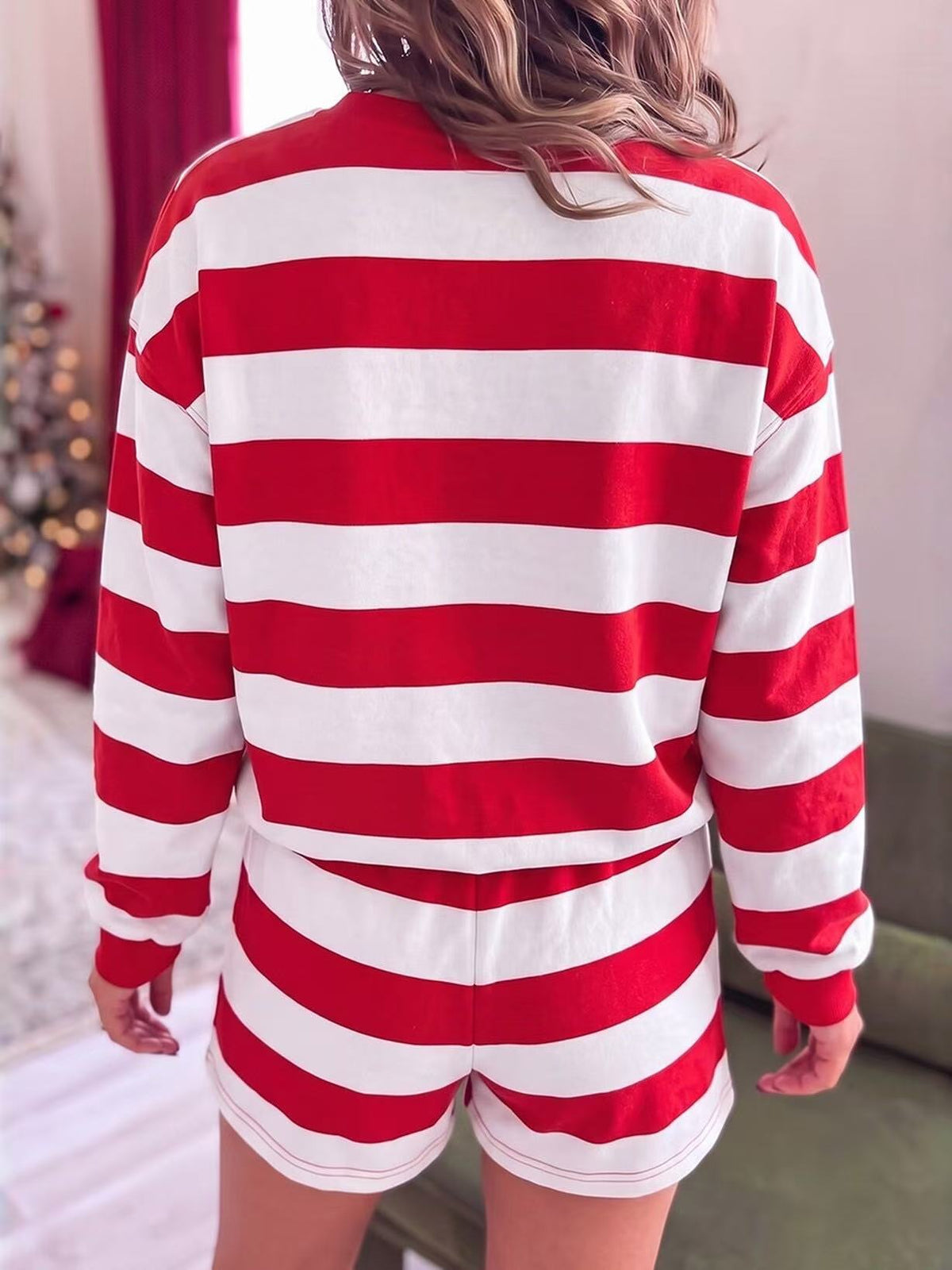 Holly Jolly Christmas Striped Sweatsuit