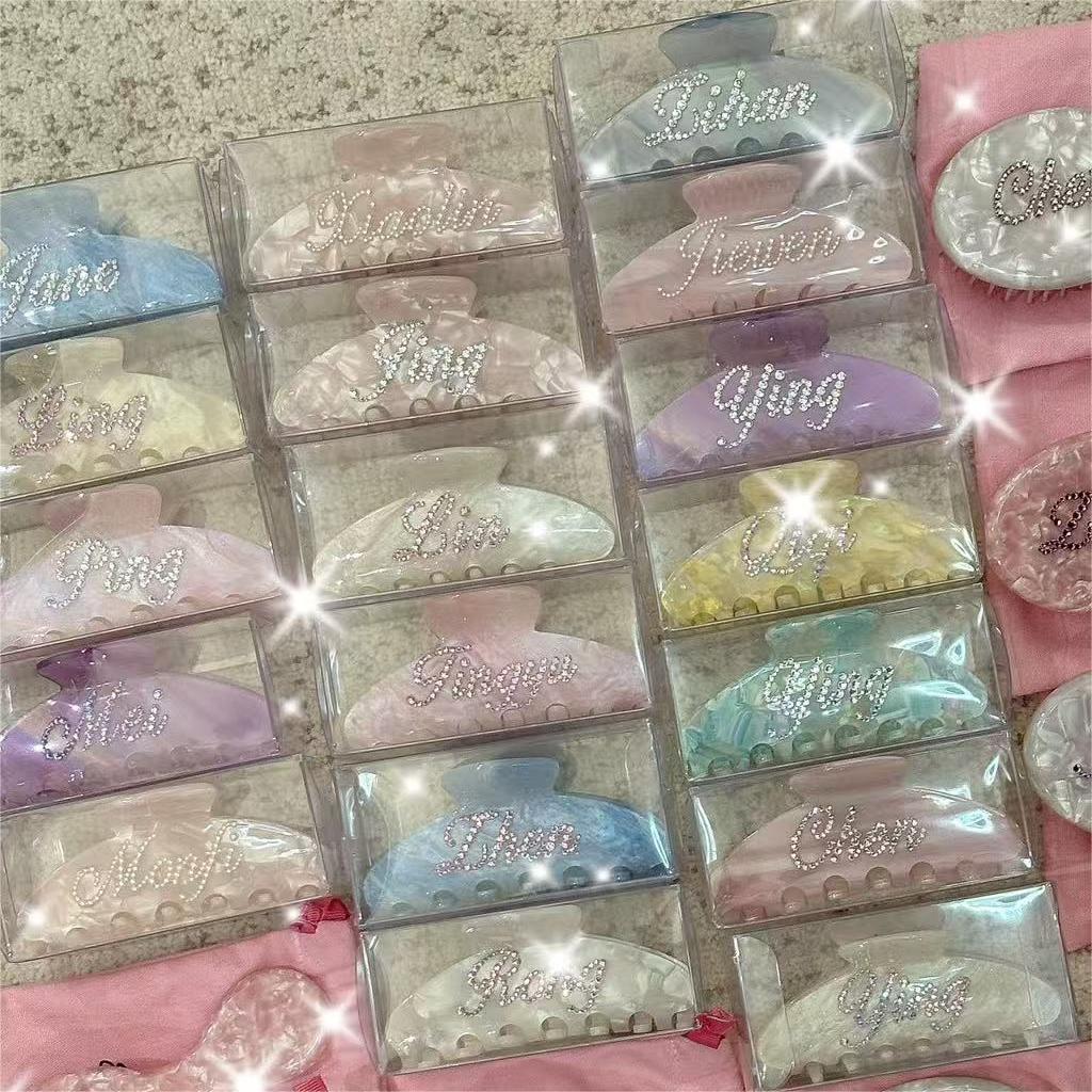 Personalized Rhinestone Name Hair Claw