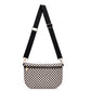 Checkered Woven Crossbody Fanny Pack