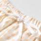 Plaid Baggy Pullover Drawstring Casual Shorts 2pcs Outfit