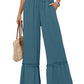 Women's Drawstring Wide-Leg Trousers