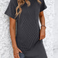 Ribbed Short Sleeve Pocket Dress-8 Colors