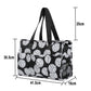 Ball Sports Print Multi-Pocket Utility Tote Bag