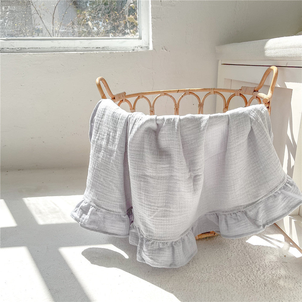Custom Personalized Ruffle Baby Blanket