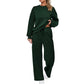 Women's Solid Two-Piece Loungewear Set