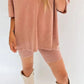 Solid Color Loose V-neck Comfy Set