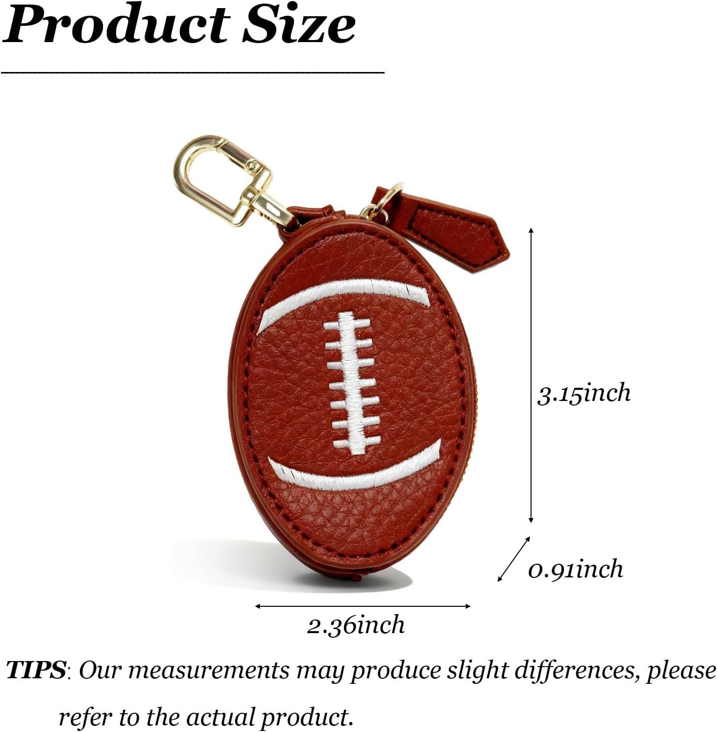Mini Coin Purse / Football Basketball Rugby Pickleball