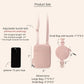 Nylon Crossbody Bag with Removable Mini Pouch
