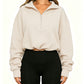 Women's Cropped Half-Zip Sweatshirt
