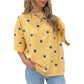 Polka Dot Print Crossed Seam Detail Oversize Tee