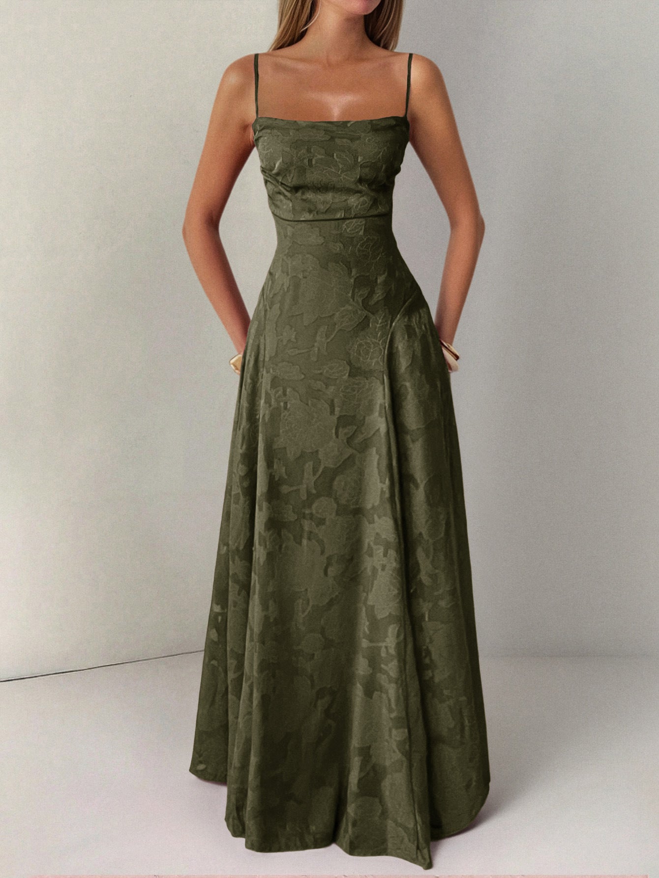 Floral Spaghetti Strap Maxi Dress