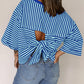 Striped Back Bow Tie T-Shirt