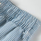 Stripe Drawstring Elastic Waist Casual Denim Shorts