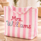 Custom Striped Tote Bag – Hand-Embroidered