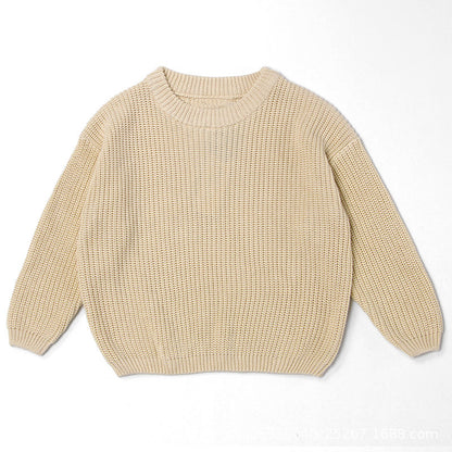 Hand Embroidered Personalized Name Chunky Knit Sweater