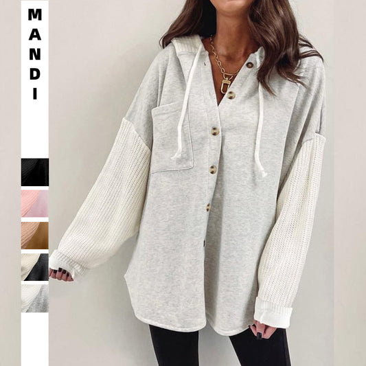Women's Patchwork Hooded Sweatshirt