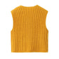 Sleeveless Button Knitted Top