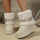Women's belt buckle warm snow boots non-slip cotton shoes