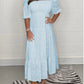 Solid Embroidered Maxi Dress
