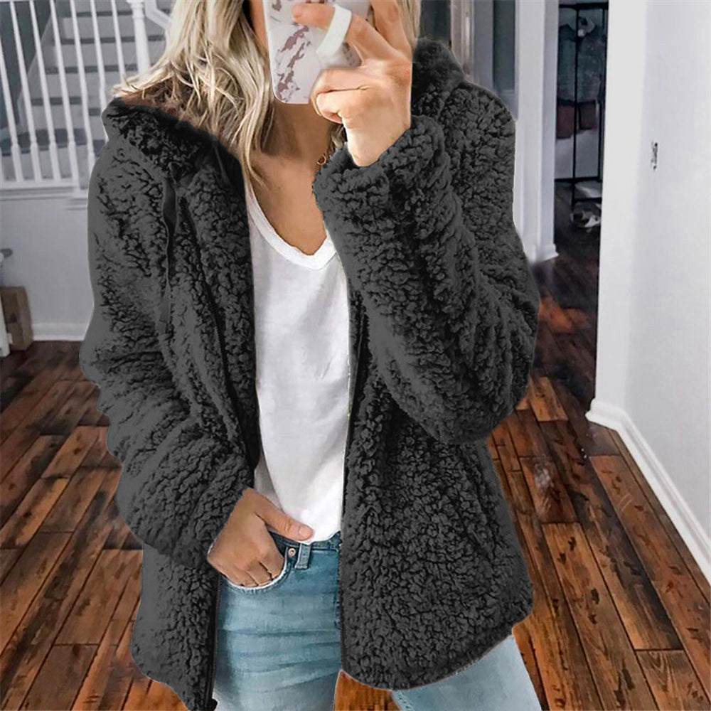 Hooded Woolen Top Coat