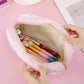 Plush Chenille Letter Cosmetic Bag